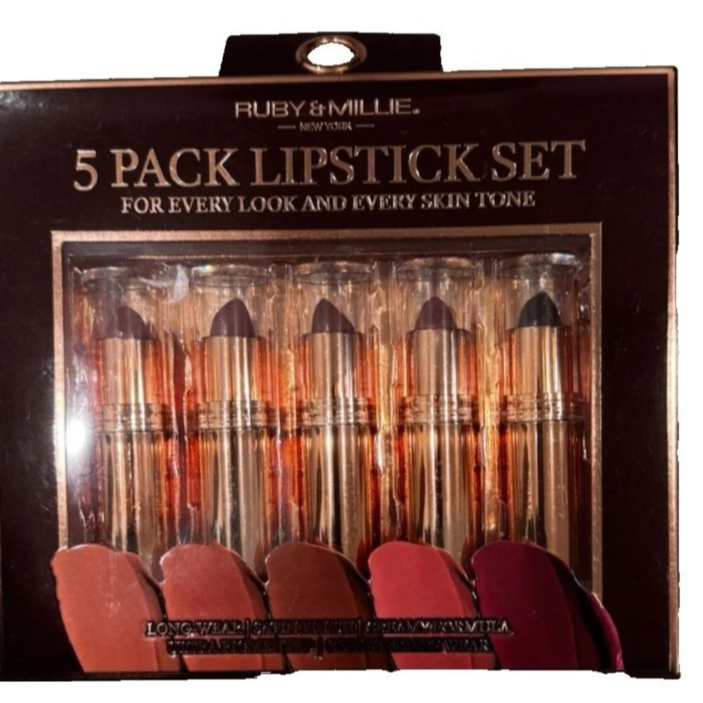 Ruby & Millie 5 Pack Lipstick Set